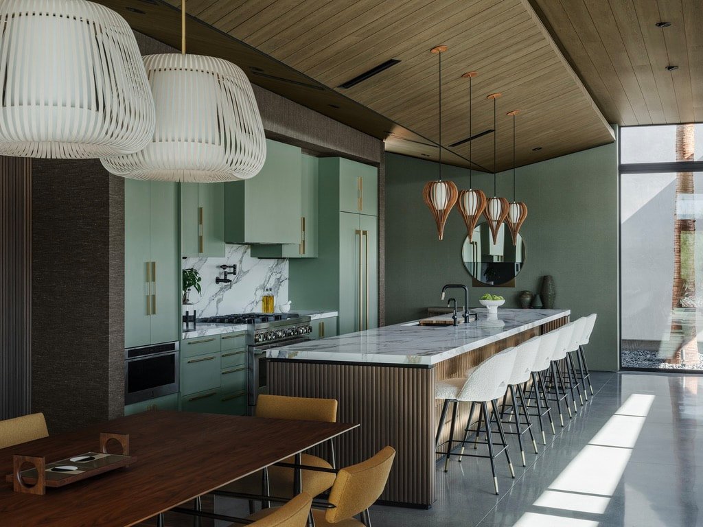 Flannery Residence by Capurro + Davis Design, mid-century modern interior in the Palm Springs desert, view 20 of 33