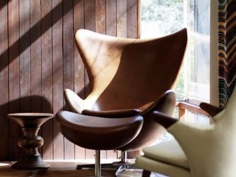 Furniture by Capurro + Davis Design, mid-century modern interior in the Palm Springs desert, view 17 of 23