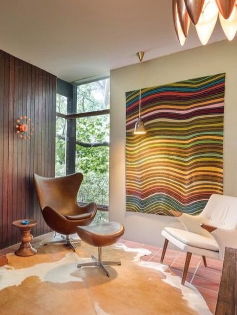 Art by Capurro + Davis Design, mid-century modern interior in the Palm Springs desert, view 16 of 23