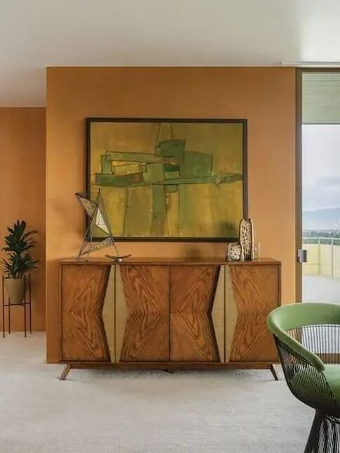 Art by Capurro + Davis Design, mid-century modern interior in the Palm Springs desert, view 1 of 23