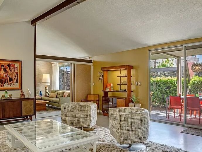 Royal Hawaiian Estates I by Capurro + Davis Design, mid-century modern interior in the Palm Springs desert, view 9 of 33