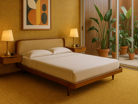 Furniture by Capurro + Davis Design, mid-century modern interior in the Palm Springs desert, view 10 of 23