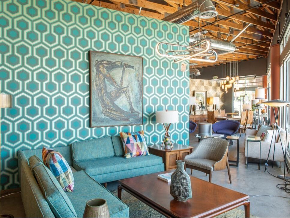 Modern Showroom by Capurro + Davis Design, mid-century modern interior in the Palm Springs desert, view 2 of 21