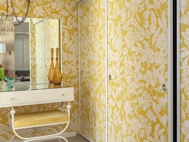 Finishes by Capurro + Davis Design, mid-century modern interior in the Palm Springs desert, view 18 of 19